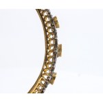 Starres Reifarmband aus Gold und Silber Starres Armband aus Gold und Silber mit Rubinen und Diamanten