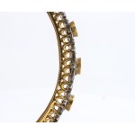 Gold and silver rigid hoop bracelet Gold and silver rigid bracelet with rubies and diamonds