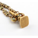 Gold and enameled watch chain with seal