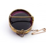 Viktorianische Goldbrosche mit einer Amethyst-Kamee