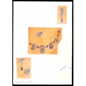 Design for drop earrings, brooches and necklace , GIULIO ZANCOLLA