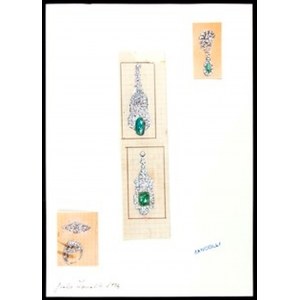 Design for drop earrings and ring, GIULIO ZANCOLLA