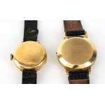 Dvoje zlatých náramkových hodiniek Lady
