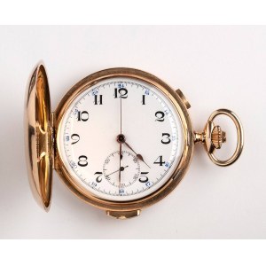 18k gold repeater hunter pocket watch