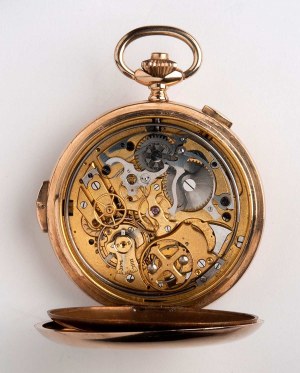 18k gold repeater hunter pocket watch