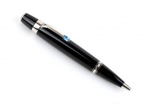 BOHEME: Roller pen with blue topaz