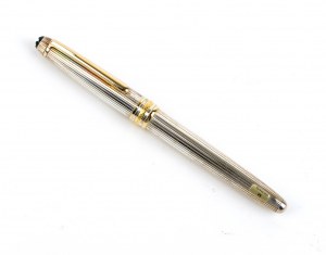 Meisterstuck: stilografické stříbrné pero, hrot z 18karátového zlata