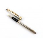 Meisterstuck: stilographic silver pen, 18k gold nib