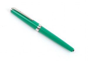 Zelené guľôčkové pero
