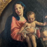 ANONIMO, Sainte Famille avec un chérubin