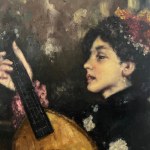ANONIMO, Ragazza con mandolino.