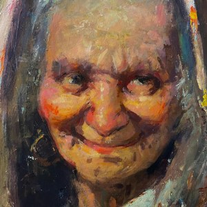 ANONIMO, Porträt einer älteren Frau.