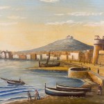 ANONIMO, Pohled na Neapol, Via Marina, v roce 1866.