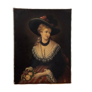 ANONIMO, Femme avec un chapeau