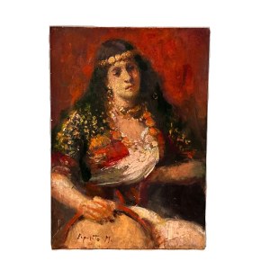 NIEZNANY SYGNATUR, Portret orientalnej kobiety