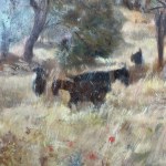 A.D'URSO, Paesaggio con bestiame - A. D'urso