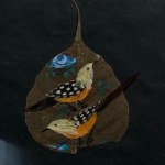ANONIMO, Kleine Vögel und Frau mit Mandoline
