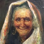 SIGNATURE NON IDENTIFIÉE, Portrait d'une femme âgée