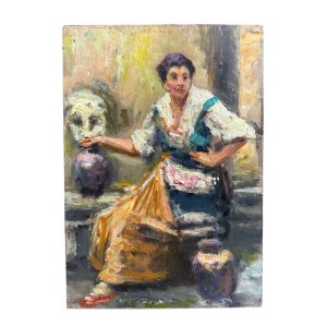 ANONIMO, Woman at the fountain
