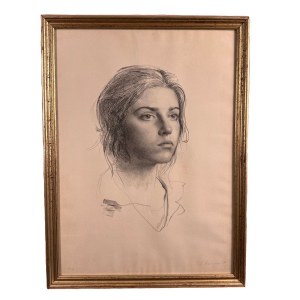 ANNIGONI, Bust of a young woman - Annigoni