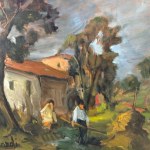 F.NICOLARDI, Peasants in the countryside - F. Nicolardi (1910 - 1970)