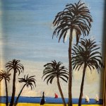 UNIDENTIFIED SIGNATURE, Seascape with palm trees