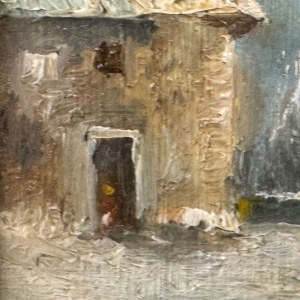 A. PILONE, Scena invernale a Cava dei Tirreni - A. Pilone