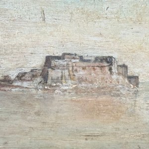 ANONIMO, Pohľad na prístav a hrad Castel dell'Ovo