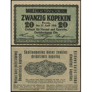 Poľsko, 20 kopejok, 17.04.1916, Poznaň