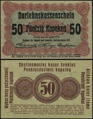 Polska, 50 kopiejek, 17.04.1916, Poznań