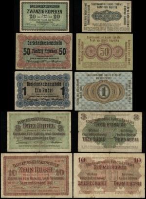 Polen, Satz von 5 Banknoten, 17.04.1916, Poznań