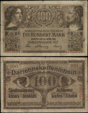 Pologne, 100 marks, 4.04.1918, Kaunas
