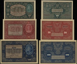 Polen, Satz von 3 Banknoten, 23.08.1919