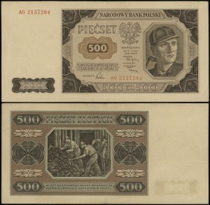 Pologne, 500 zloty, 1.07.1948