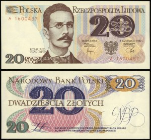 Pologne, 20 zloty, 1.06.1982