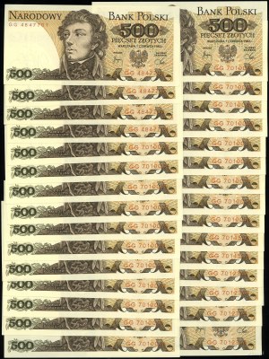 Polsko, sada: 30 x 500 zlatých, 1.06.1982