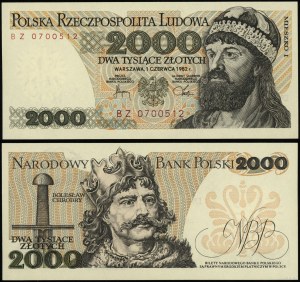 Poľsko, 2 000 PLN, 1.06.1982