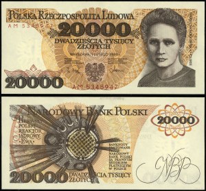 Pologne, 20.000 PLN, 1.02.1989