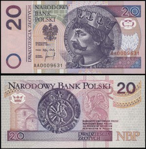 Pologne, 20 zloty, 25.03.1994