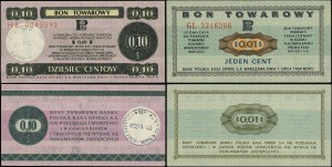 Polska, zestaw 2 bonów, 1969-1979