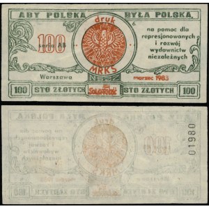Polsko, 100 zlotých - efektní bankovka, 1983