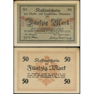 Prussia orientale, 50 marchi, 1.11.1918