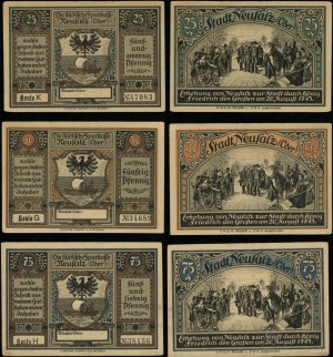 Silesia, set: 25, 50, 75 fenigs, no date (1922)