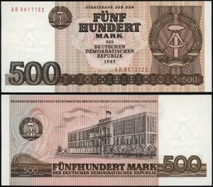 Allemagne, 500 marks, 1985