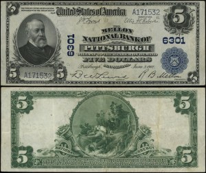 Spojené státy americké (USA), $5, 3.06.1902