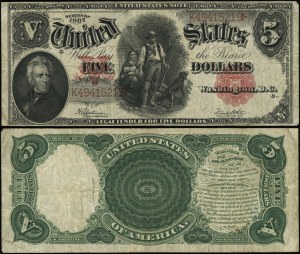 États-Unis d'Amérique (USA), 5 dollars, 1907