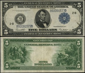 United States of America (USA), $5, 1914