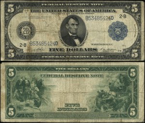 Spojené štáty americké (USA), 5 dolárov, 1914