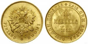 Finlande, 10 marks, 1882 S, Helsinki