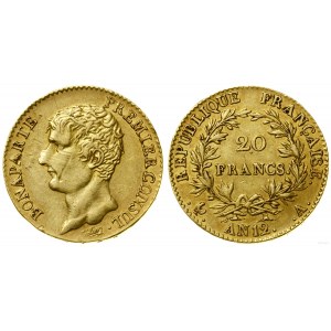 Francie, 20 franků, AN12 / A (1804), Paříž